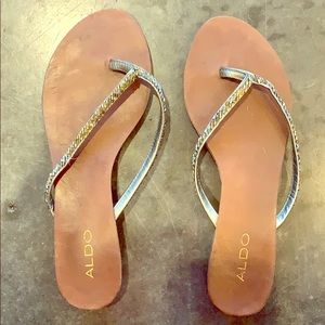 Aldo beaded flip flops